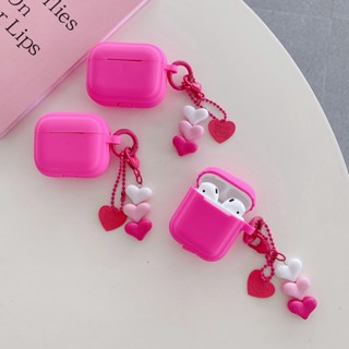 เคสหูฟังไร้สาย ลายเลดี้ สีชมพู สําหรับ airpods pro gen 2 1 2 pro 3 case cover พร้อมพวงกุญแจ