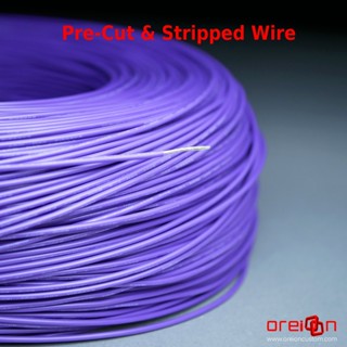 สายไฟ สายไฟอ่อน สายถักคอม 18 awg UL1007 Custom PC Cable Wire Pre-Cut &amp; Stripped Wire ม่วง [PURPLE][พร้อมส่ง]