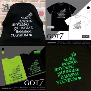 เสื้อเชิ้ตแขนสั้น เสื้อยืด 💚เสื้อ #GOT7 | Last piece ขาว ดำ เขียวนีออน