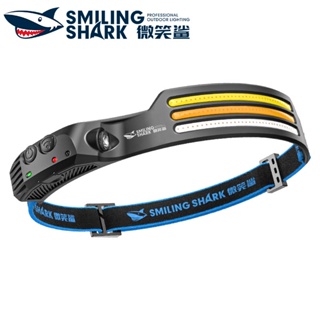 Smilingshark TD0123 ไฟคาดหัว หลอดไฟหน้า ไฟหน้า led หลอดไฟหน้า ไฟหน้าเซนเซอร์ สีเหลือง ชาร์จ USB กันน้ํา สําหรับตั้งแคมป์ เดินป่า ตกปลา กลางแจ้ง