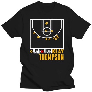 เสื้อไม่ต้องรีด เสื้อยืด เสื้อยืดแฟชั่นฤดูร้อน เสื้อบาสเก็ตบอล บันทึก Klay Thompson Made 37 Points 1