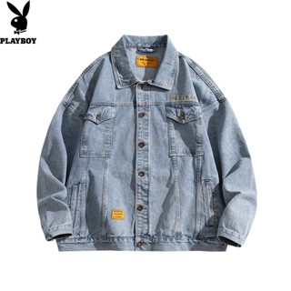 Playboy Denim jacket ins-style fashion work jacket