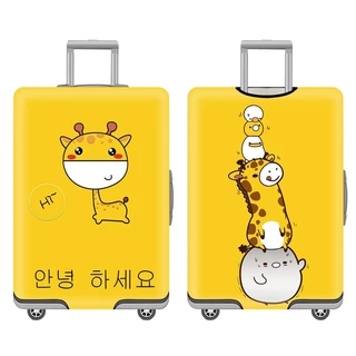ผ้าคลุมกระเป๋าเดินทาง ป้องกันฝุ่น ลายการ์ตูน สไตล์เกาหลี พร้อมแท็กติดกระเป๋าเดินทางฟรี