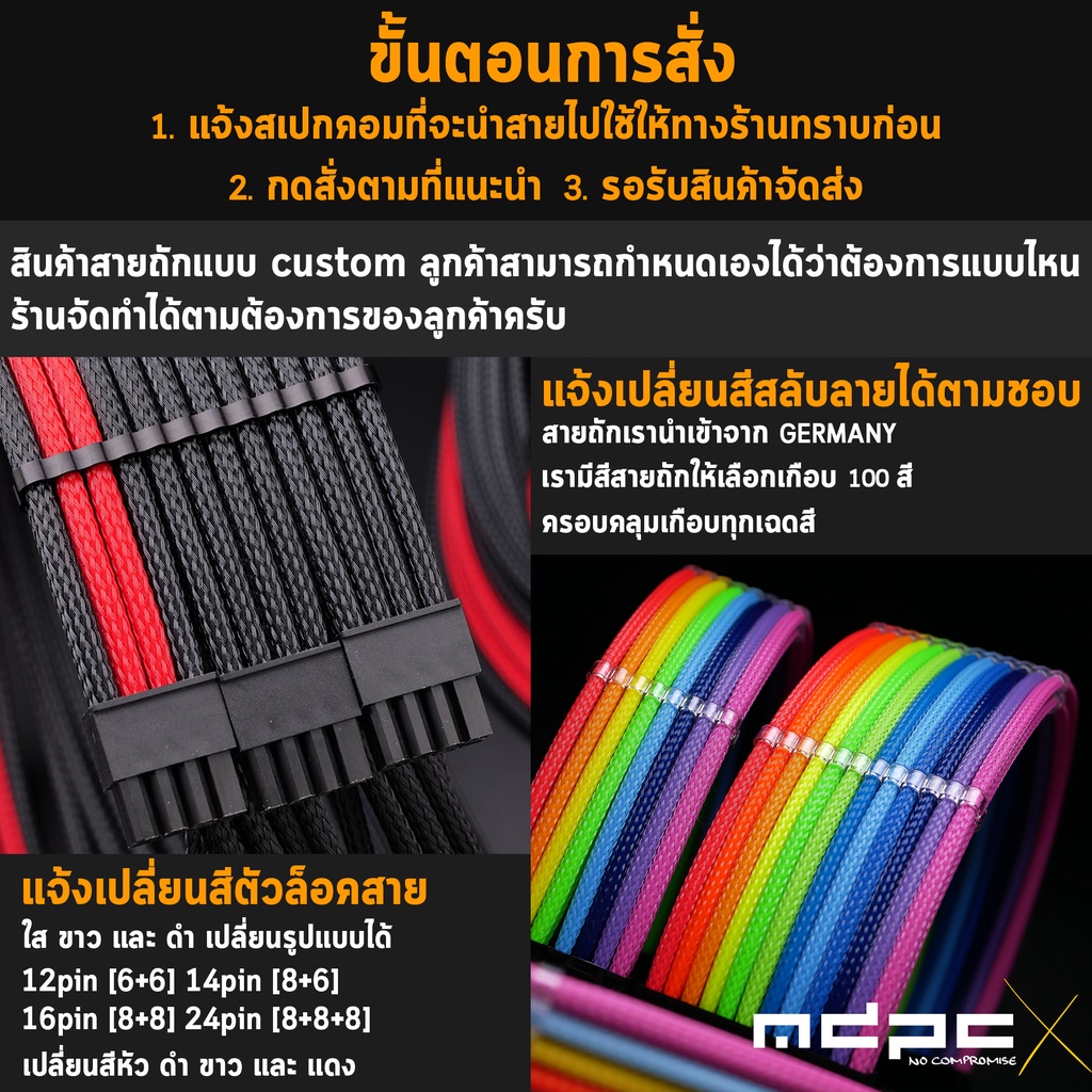 สายถักแต่งคอม Extensions Sleeved PC Cable MDPC-X Set ( ของแท้ PREMiUM )