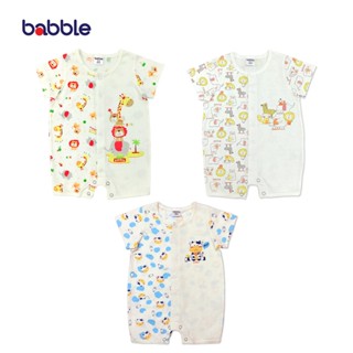 BABBLE เซตสุดคุ้ม 3 ชุด จั้มสูทขาสั้น บอดี้สูทเด็ก อายุ 3 เดือน (proset043) (BPS)