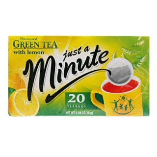 จัสอะมินิท ใบชาเขียวกลิ่นเลม่อนปรุงสำเร็จ Just A Minuit Green Tea With Lemon 28g