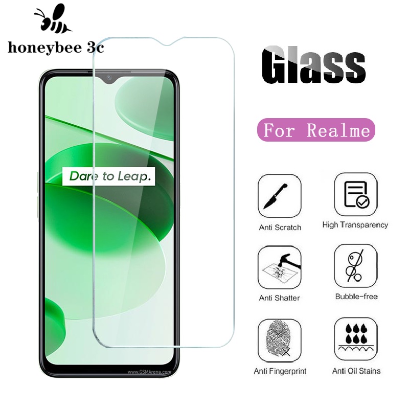 Screen Protectors 19 บาท ฟิล์มกระจก แบบเต็มจอ สำหรับ Realme C55 C53 C30s C33 C30 C35 C25y C25 C25s C21 C21y C15 C11 C12 C17 C3 C2 Narzo 30A Mobile & Gadgets