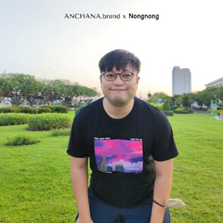 ANCHANA.brand เสื้อยืดคอกลม สกรีนลายท้องฟ้า Sky Collection #1 เนื้อผ้าคอตตอน 100%