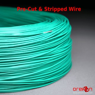 สายไฟ สายไฟอ่อน สายถักคอม 18 awg UL1007 Custom PC Cable Wire Pre-Cut &amp; Stripped Wire สีเขียว [GREEN][พร้อมส่ง]