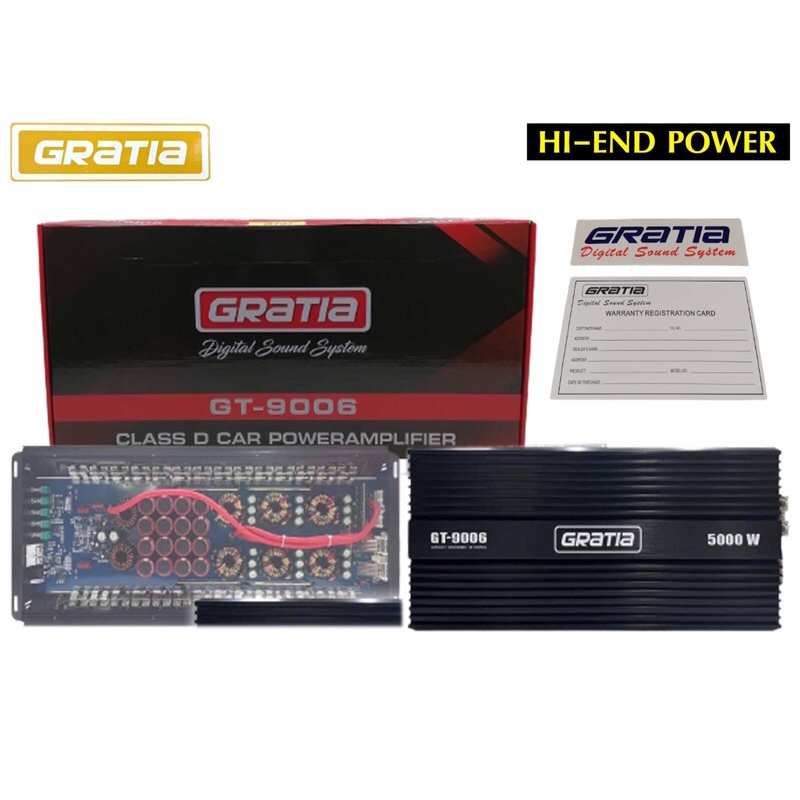 พาวเวอร์แอมป์ คลาสดี กาเทียGT-9006 มาพร้อมกับ พลังไฟเต็มที่ 5000W ดันจนสุด เบสแน่นๆ