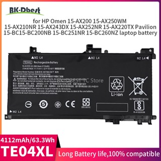 BK-Dbest 15.4V 63.3Wh แบตเตอรี่แล็ปท็อป TE04XL สำหรับ HP Omen 15-AX200 15-AX200NA 15-AX200NX 15-AX201NC