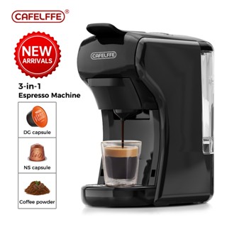 Cafelffe เครื่องชงกาแฟสดอัตโนมัติ ฟรีแคปซูลกาแฟ สําหรับ Nespresso Dolce Gsuto &amp; ผงกาแฟพื้น