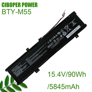 CP ของแท้แบตเตอรี่แล็ปท็อป BTY-M55 15.4V/90วัตต์/5845MAh สำหรับ Alpha 15 A3DDK A4DEK B5EEK B5EX 925QA055H Series