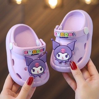 SANRIO 【P&amp;X】รองเท้าแตะ Crocs พื้นนิ่ม กันลื่น ลายการ์ตูนคิตตี้น่ารัก เหมาะกับเดินชายหาด แฟชั่นฤดูร้อน สําหรับเด็กวัยหัดเดิน