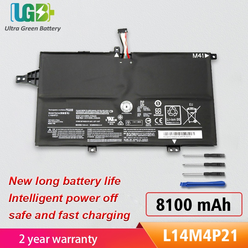 Original L14M4P21แบตเตอรี่สำหรับ Lenovo K41-70 K41-80 M41-70 M41-80 L14S4P21 L14M3P22 8100MAH 7.4V 6