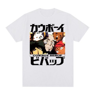 เสื้อตราหานคู่ ตลกคาวบอย Bebop อะนิเมะอวกาศสไปค์การ์ตูนญี่ปุ่นเสื้อยืดผ้าฝ้ายผู้ชายเสื้อยืดใหม่ TEE TSHIRT ท็อปส์ซู_01