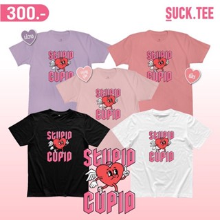 เสื้อยืดสีขาว เสื้อยืดคอตตอน 100% Valentine Collection : Stupid Cupid #1