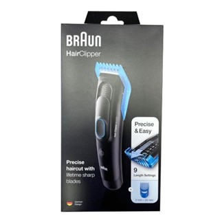 Braun Hair Clipper HC5010 Hair Trimmer (EU Plug) - 9 Length Settings, 1 comb