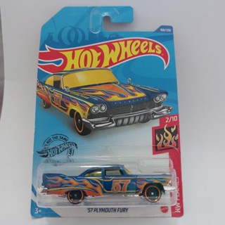 รถเหล็ก Hotwheels 57 PLYMOUTH FURY ลายไฟ (ib38)