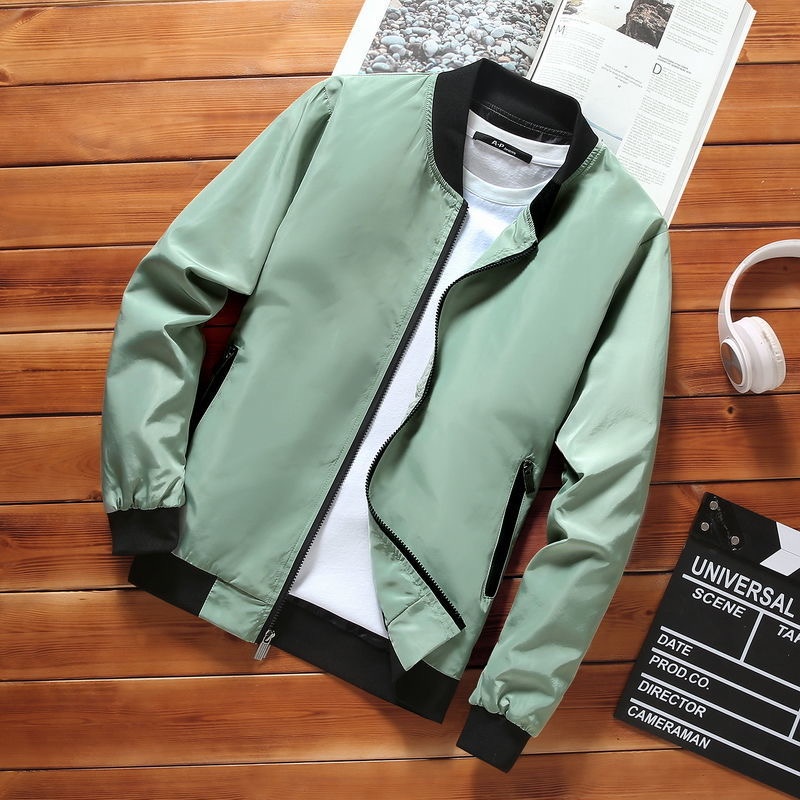 2025 แจ็คเก็ตสีดำ เสื้อแจ็กเก็ต แขนยาว แฟชั่นสำหรับผู้ชาย - รูปที่ 6