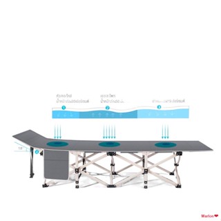 จัดส่งที่รวดเร็วBV เตียงพับ+ฝูกที่นอ เตียงนอน เตียงพับได้ เตียงสนามพับเก็บได้พับง่ายไม่ต้องประกอบ เตียงพกพาดงายนอนสบาย