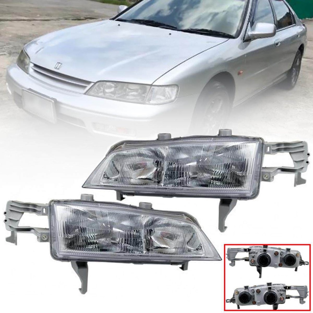 ไฟหน้า รุ่น ฮอนด้า แอคคอร์ด HONDA ACCORD G5 ปี 1994 - 1995 ไฟท้ายก้อนเดียว สี honda-headlight-parts 