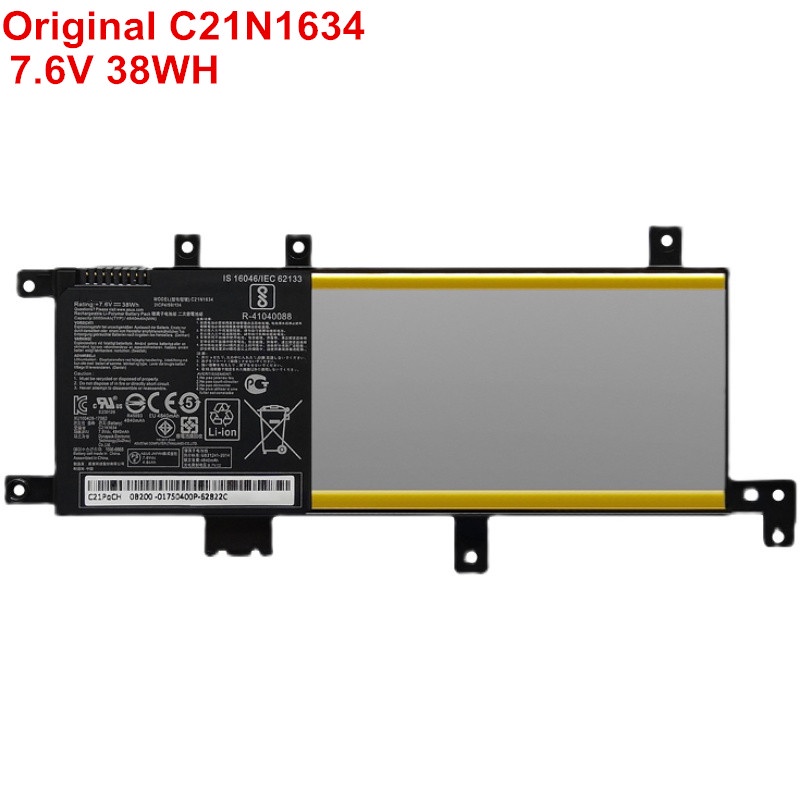 7.6V 38WH เดิมแบตเตอรี่แล็ปท็อป C21N1634สำหรับ Asus Vivobook R542UR R542UR-GQ378T FL5900L FL8000L X5