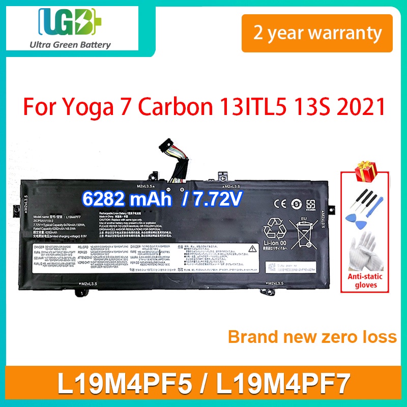 Original L19M4PF7 L19M4PF5แบตเตอรี่แล็ปท็อปสำหรับ Lenovo โยคะ7 Carbon 13ITL5โยคะ13S 2021 Series