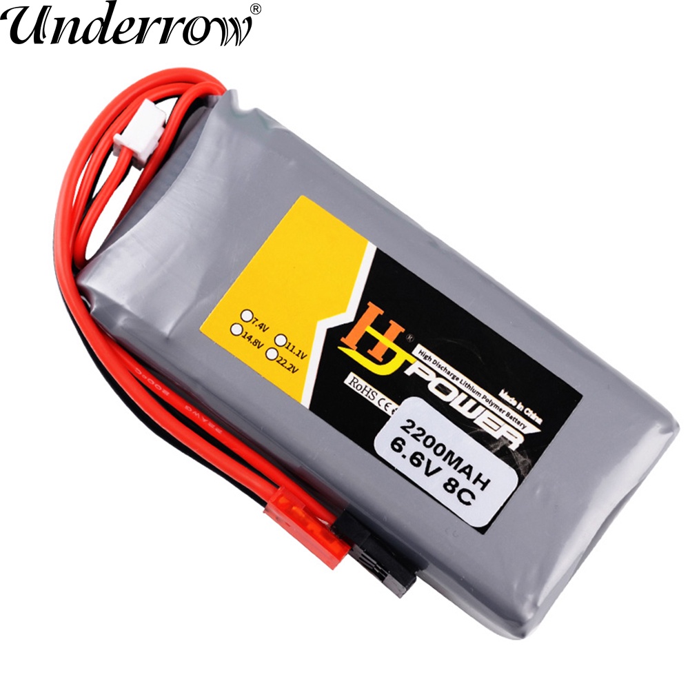 1/2Pcs 2S 6.6V 2200MAH 8C 3PK Lipo แบตเตอรี่สำหรับ Futaba 14SG 18SZ 16SZ T8J เครื่องส่งสัญญาณ Li-Fe 