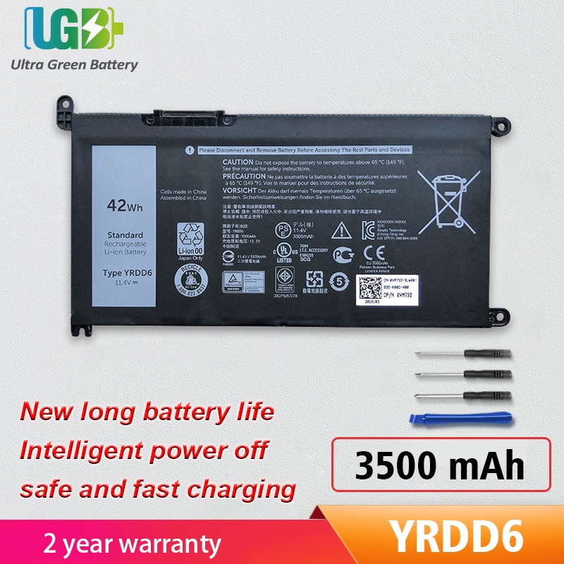 แบตเตอรี่ YRDD6เดิมสำหรับ Inspiron 5482 5480 5481 5485 5491 5591 5593 3583 3310 2-In-1 3493 3582 359