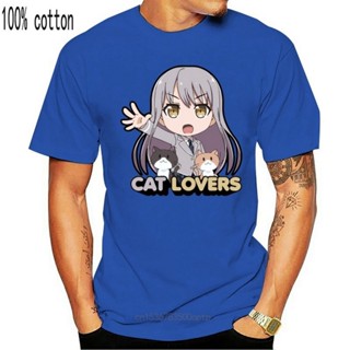 Bubunite ใหม่ เสื้อยืดลําลอง แขนสั้น พิมพ์ลาย Bang Dream Yukina Minato Roselia Cat Lovers สําหรับผู้ชาย