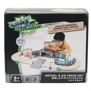 Speed City Railway Refuel &amp; Go Wooden Motorize Train Set ToysRUs (930965)