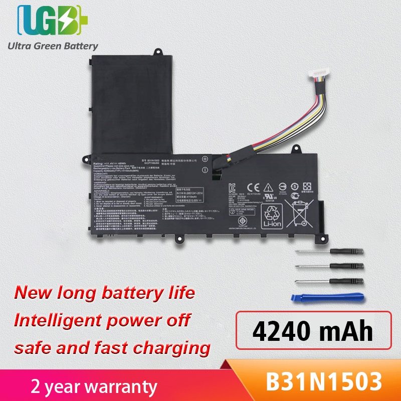 Original B31N1503 0B200-01690000แบตเตอรี่สำหรับ ASUS EeeBook E202SA R206SA E202SA-1B E202SA-1E E202S