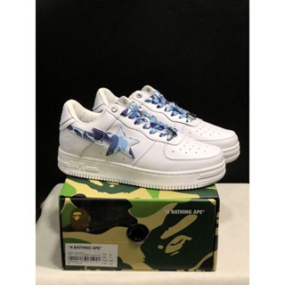 A Bathing Ape (BAPE) BAPE STA LOW รองเท้าผ้าใบที่ทนทาน รองเท้าอินเทรนด์ รองเท้าวิ่งที่สะดวกสบาย