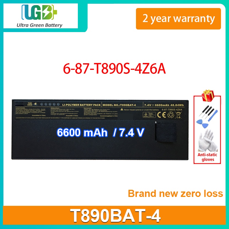 Original T890BAT-4แบตเตอรี่แล็ปท็อปสำหรับ CLEVO T890BAT-4 6-87-T890S-4Z6A Akku แบตเตอรี่7.4V 6600MAh