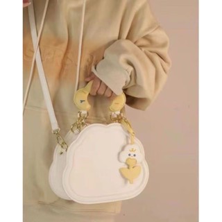 ✆กระเป๋า 2022 ใหม่กระเป๋าสะพายข้างสีครีม Cloud Bag ฤดูร้อนกระเป๋าถืออเนกประสงค์น่ารักกระเป๋าสะพายข้างเดียวหญิง