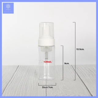 ขวดปั๊มโฟม กลมใส รุ่นTP 100/150/200/250ml ขวดปั้มมูส ขวดเปล่า ใช้ใส่ โฟมล้างหน้า โฟมล้างมือ COD