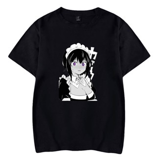 ✙✢เสื้อยืดเคลือบพิมพ์ลาย Saikin Yatotta Maid ga Ayashii สำหรับผู้ชาย S-5XL