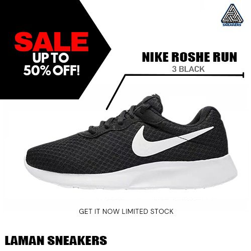 【พร้อมส่งของแท้/ รับประกัน 3 ปี】Nike Roshe Run 3 รองเท้าผ้าใบไนกี้ สีดำ（สินค้าพร้อมกล่อง）