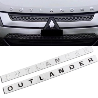 สติกเกอร์โลโก้ตัวอักษร 3D ABS สําหรับติดตกแต่งรถยนต์ Mitsubishi OUTLANDER