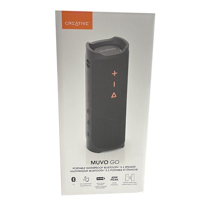 Creative MUVO GO Portable Waterproof Bluetooth 5.3 Speaker ( Midnight Black )