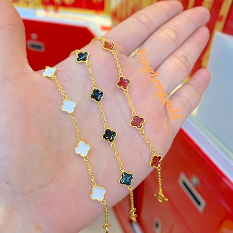 สร้อยข้อมือทอง1สลึง Yonghenggold โซ่ลงยา ทองคำแท้96.5%ขายได้จำนำได้