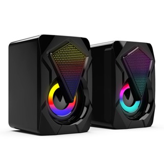 Yotome X2 ลําโพงคอมพิวเตอร์ Usb Powered 3Wx2 ลําโพงเบสพร้อมไฟ Rgb สําหรับ Pc