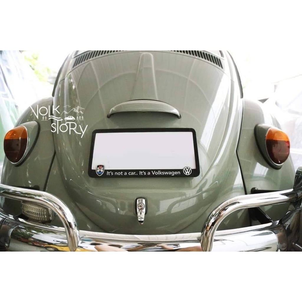 กรอบป้ายทะเบียนรถโฟลค์ Volkswagen คลาสสิค เต่า ตู้แตงโม หน้าวี type 3 คามานเกีย และรถทั่วไป