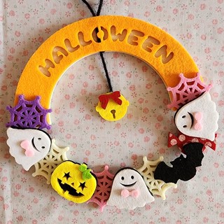 พวงมาลัยฮาโลวีน ของตกแต่งงานฮาโลวีน Halloween party / Halloween Wreath