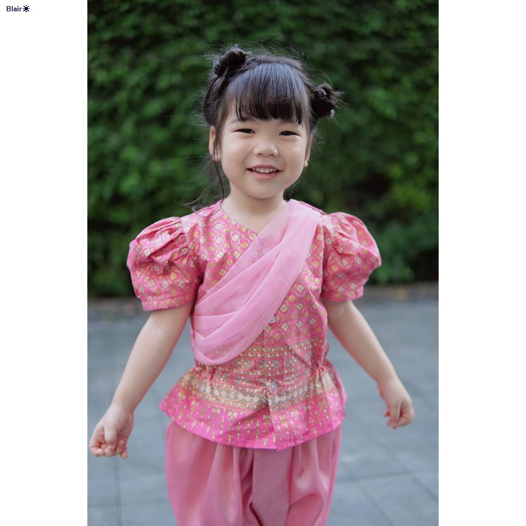 ซีโอดีชุดไทยเด็ก ชุดโจงกระเบนเด็กหญิง สีชมพู รุ่น SK2101