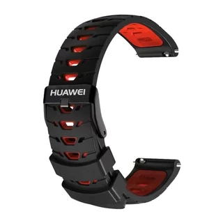เหมาะสําหรับ HUAWEI/HUAWEI GT2/GT3/GT4/GT5/GT6 46 มม./gt5/gt3 Pro สายซิลิโคนสองสี HUAWEI watch3/4 Pro/gt/Glory Magic2/GS3/GS Pro ธุรกิจ 22 มม.กีฬาสายรัดข้อมือผู้หญิงสไตล์