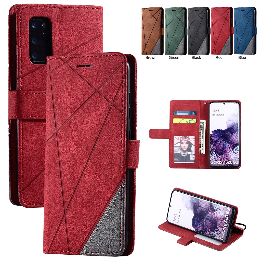 เคส Case for Redmi Note 11 Pro Plus Pro+ 5G 8 8A 9 9s 9A 9C 9T 10s 10 2022 10C 10A เคสฝาพับ เคสเปิดปิด โทรศัพท์มือถือ หนัง PU ซิลิโคน TPU นิ่ม กันกระแทก พร้อมช่องใส่บัตร และสายคล้อง สําหรับ Splice Leather Flip Cover FGPJ