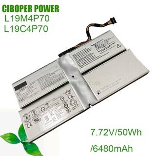 CP ของแท้แบตเตอรี่แล็ปท็อป L19M4P70 L19C4P70 7.72V/50Wh/6480MAh สำหรับ5B10W13883 SB10T83126 SB10T83127 5B10W13884โน้ตบุ๊