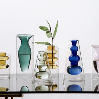 Glass Bud Vase Flower Arrangement Container for Table Centerpiece Home Decor